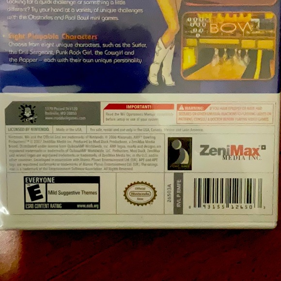 NEW SEALED AMF WII BOWLING PINBUSTERS DVD GAMES - Picture 5 of 8